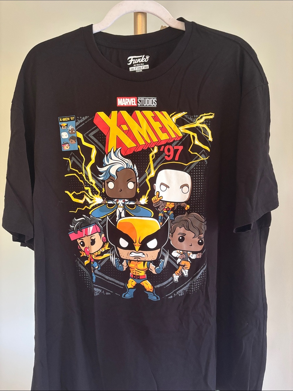 Funko Black X-Men '97 Kids Graphic Tee with Yellow & Blue Accents